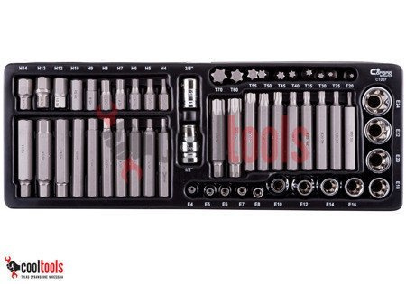 Zestaw bitów TORX, HEX i nasadek TORX 55 sztuk Corona Exclusive C1207