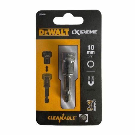 DEWALT KOŃCÓWKA Z NASADKĄ 10mm UDAROWA SAMOCZYSZCZĄCA