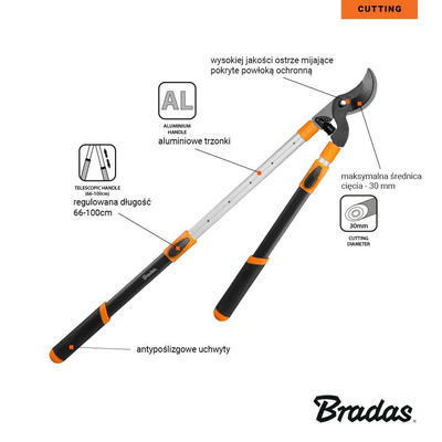 SEKATOR DO GAŁĘZI V-SERIES-P OSTRZE MIJAJĄCE 30mm TELESKOPOWY ALUMINIOWY