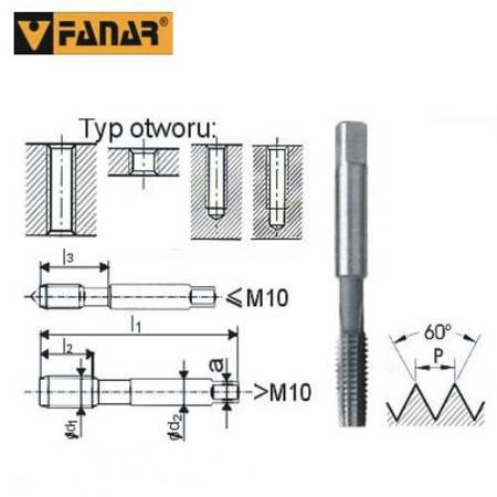 FANAR GWINTOWNIKI RĘCZNE 2-SZTUKOWE NGMM/2  3.00x  0.50  HSS