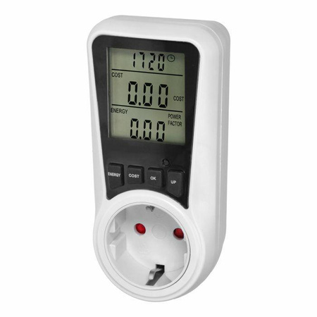 ORNO WATOMIERZ DWUTARYFOWY Z WYŚWIETACZEM LCD SCHUKO