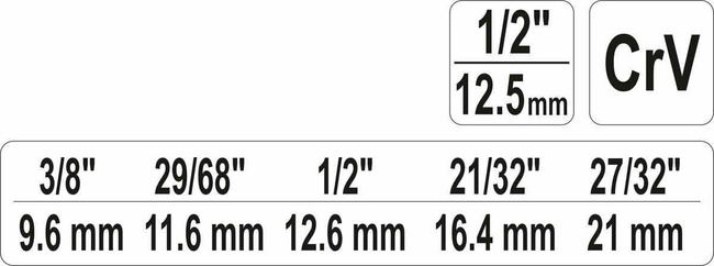YATO KLUCZ DO ŚRUBUNKÓW 1/2"   03316