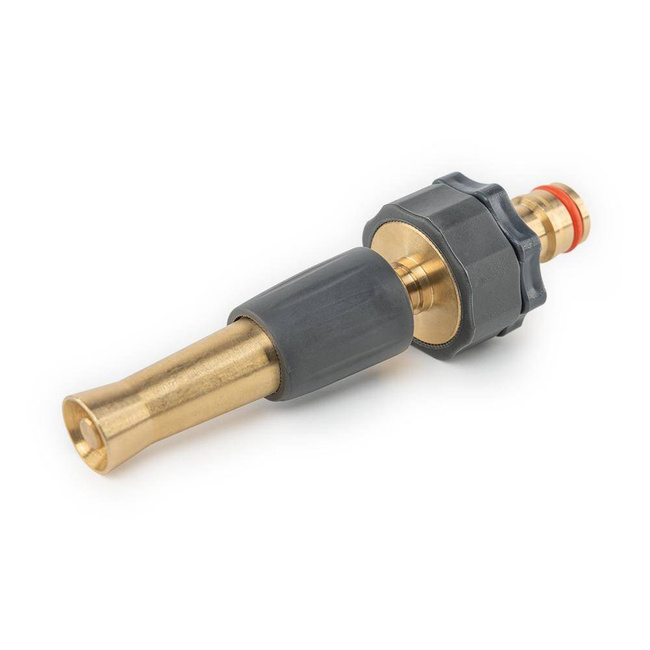 DYSZA REGULOWANA MOSIĘŻNA GW 3/4" Z PRZYŁĄCZEM NA KRAN GZ 3/4" 10cm BRASS SOFT