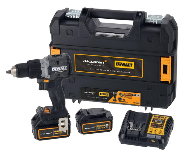 DEWALT WKRĘTARKA 18V DCD85MP2T 90Nm 2x5,0Ah BL TSTAK MCLAREN