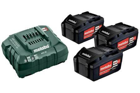 METABO.ZESTAW AKUMULATORÓW 3x4.0Ah +ŁADOWARKA ASC 55