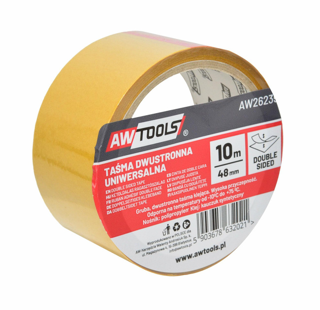 AWTOOLS TAŚMA DWUSTRONNA 48*10m