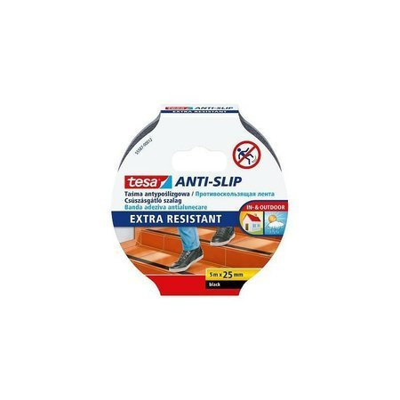 TESA TAŚMA ANTYPOŚLIZGOWA CZARNA 5m x 25mm