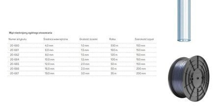 WĄŻ OGÓLNEGO STOSOWANIA 12,0x2,0  50mb NIEZBROJONY