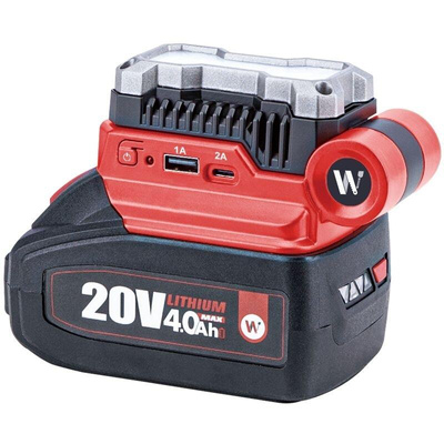 Lampa bezprzewodowa Li-ion COB (5W) z adapterem USB 20V CUAS20Li - WORCRAFT