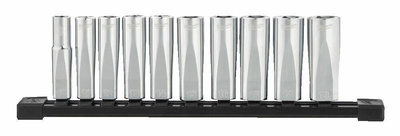 MILWAUKEE ZESTAW NASADEK 10 szt. 3/8" METRYCZNE DŁUGIE