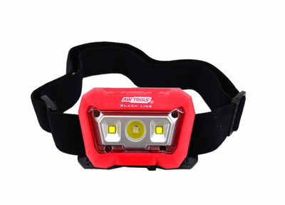 AWTOOLS BLACK LINE LATARKA CZOŁOWA RAGGIO CREE SMD LED Z CZUJNIKIEM RUCHU