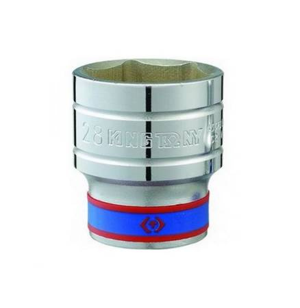 KING TONY NASADKA KRÓTKA 1/2" 8mm x 38mm 6-KĄTNA CHROM