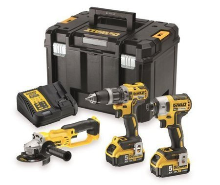 DEWALT ZESTAW COMBO 18V WKRĘTARKA DCD796 + ZAKRĘTARKA DCF887 + SZLIFIERKA DCG412 DCK383P2T