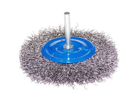 SZCZOTKA TARCZOWA DRUCIANA Z TRZPIENIEM 80 mm  SR-T80