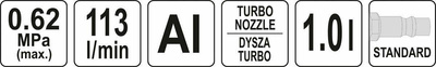 YATO PNEUMATYCZNY PISTOLET DO WYTWARZANIA PIANY/PIANOWNICA 1L