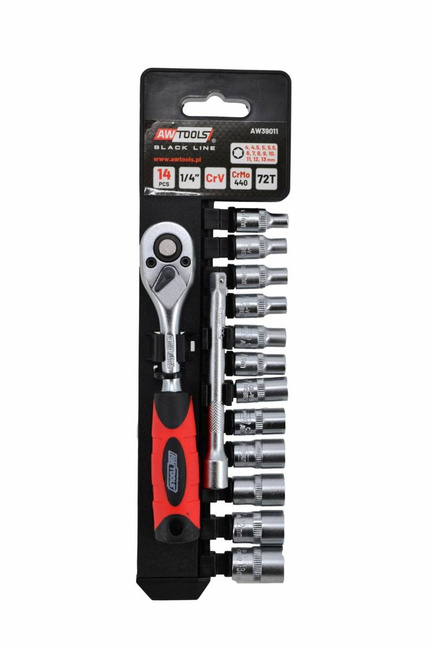 AWTOOLS ZESTAW KLUCZY 1/4" 14 elem.