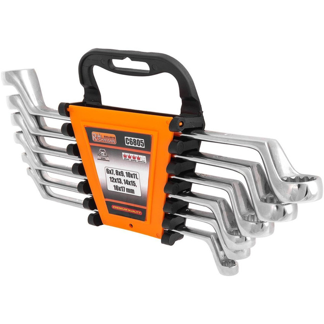 Zestaw kluczy oczkowo giętych 6 - 17 mm (6 sztuk)  Corona C6805