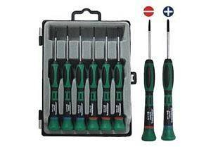 Komplet wkrętaków precyzyjnych płaskich i krzyżakowych D3750P06S