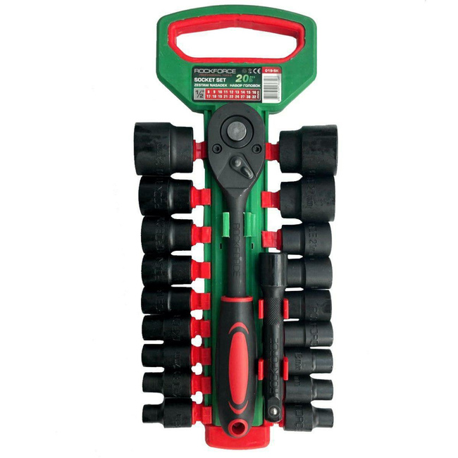 ROCKFORCE ZESTAW KLUCZY  20el. 1/2"  8-32mm