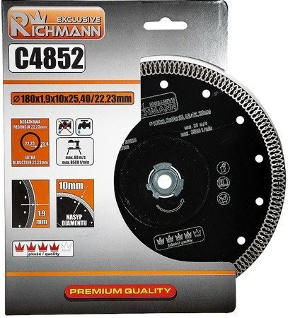 Tarcza diamentowa cienka 180mm 25,4/22,23mm Corona / Richmann Exclusive C4582