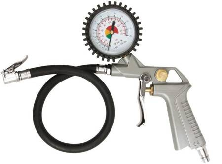 PISTOLET DO POMPOWANIA Z MANOMETREM SILVER