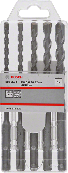 BOSCH WIERTŁO SDS PLUS-1  KPL. 6/6/8/10/12