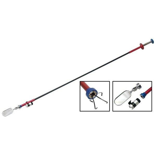 Elastyczne narzędzie do podnoszenia magnetycznego 700mm z chwytakiem, lustrem i oświetleniem LED AT8521 - ELLIENT TOOLS