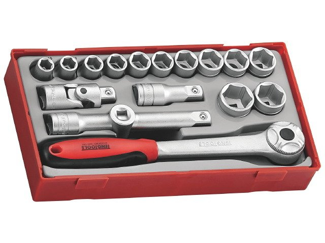 Zestaw kluczy nasadowych 1/2" 6-kąt. 10-24 mm TengTools TT1218-6 (39180203)