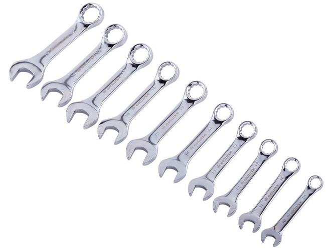 Zestaw kluczy płasko-oczkowych krótkich 10-19 mm 10 szt. Corona / Richmann Exclusive C6390