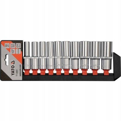 YATO NASADKI DŁUGIE 1/2" 10 elem. 38861