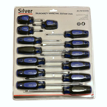 WKRĘTAKI  14szt. /SILVER