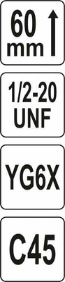 YATO OTWORNICA UNIWERSALNA TCT 22mm 1/2"