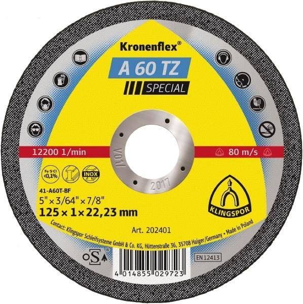 KLINGSPOR TARCZA DO CIĘCIA METALU 115mm x 1,0mm x 22,2mm  A60 TZ Special