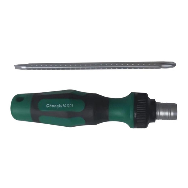 Wkrętak ratchetowy 2 w 1 płaski 6 x 155mm / PH2 CL501307 - CHANGLU TOOLS