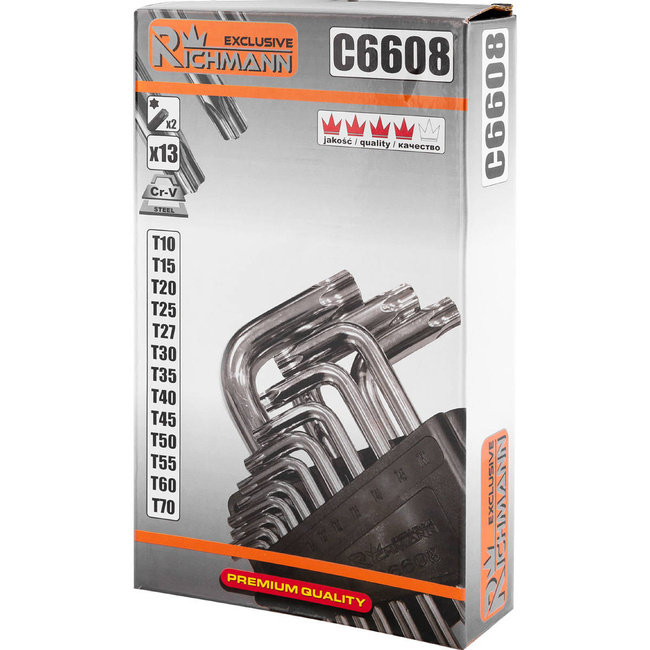 RICHMANN KLUCZE TORX T10-T70 MM 13 ELEMENTÓW