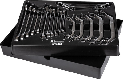 Zestaw kluczy płasko oczkowych z grzechotką, oczkowych TORX, kluczy do przewodów hamulcowyc, kluczy typu "C" Corona Exclusive C1203