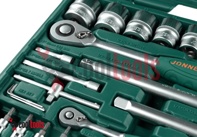Komplet kluczy nasadowych 1/4" i 1/2" 94 szt. Jonnesway S04H52494S