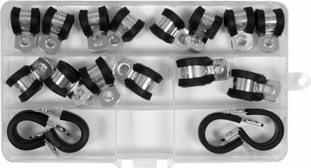 YATO OPASKI ZACISKOWE METALOWO-GUMOWE  18szt.