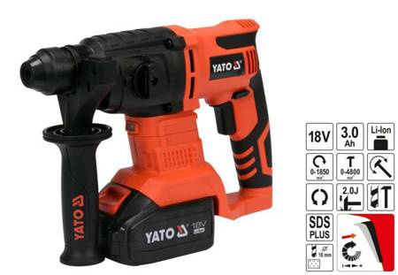 YATO MŁOTOWIERTARKA SDS PLUS 18V 3,0Ah BMC