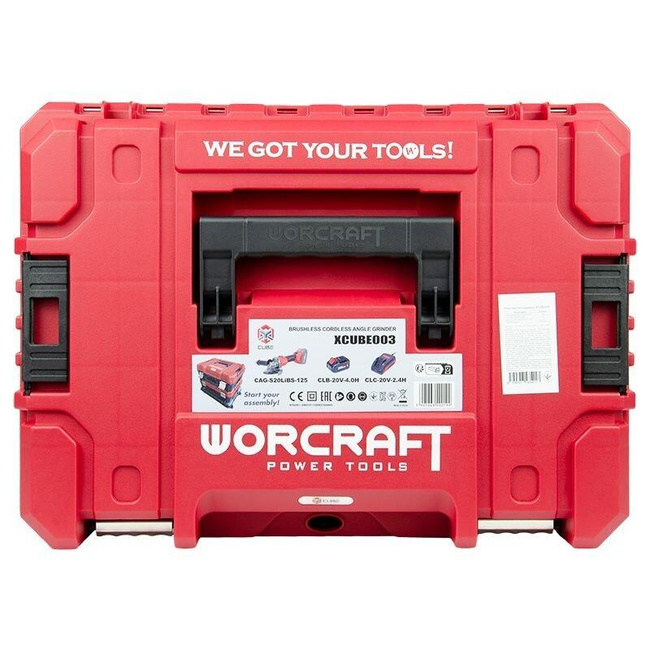 Akumulatorowa szlifierka kątowa Li-ion 125mm 20V (w zestawie XCUBE) CAGS20LIBX - WORCRAFT