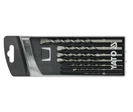 YATO WIERTŁA DO BETONU KOMPLET 7 elem. 4; 5; 6; 8; 9; 10; 12mm  4390