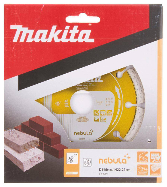 MAKITA TARCZA DIAMENTOWA 115x22,23mm SEGMENT (NA SUCHO) BETON