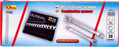 Klucze płasko-oczkowe 6-32 mm 24 szt. w saszetce Corona / Richmann C7345