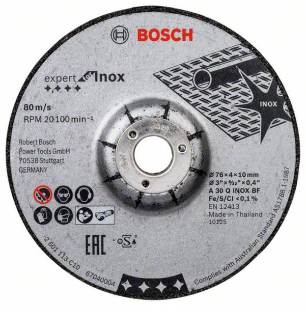BOSCH TARCZA ŚCIERNA  76mm EXPERT FOR INOX