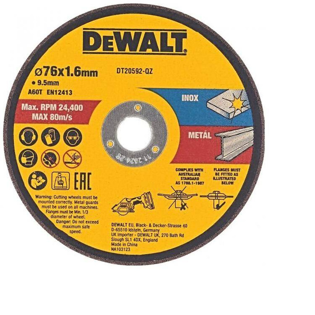 DEWALT TARCZA METAL  76x1,6mm DO DCS438