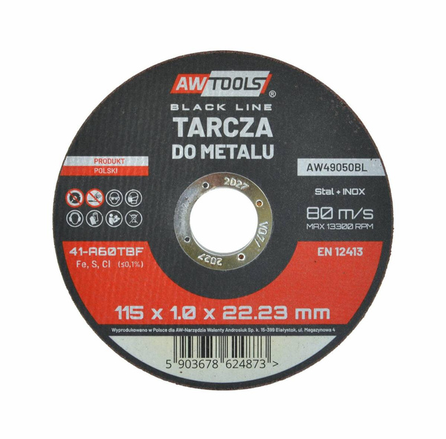 AW TARCZA DO METALU  115*1,0mm BLACK LINE