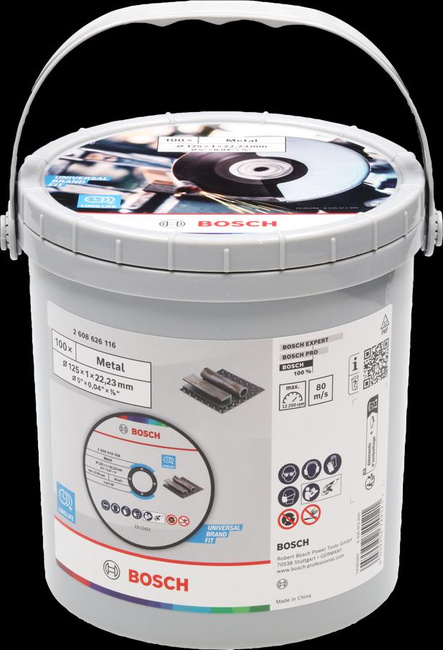 BOSCH TARCZA MET.125mm x 1,0mm x 22mm STANDARD FOR METAL /100szt. WIADERKO