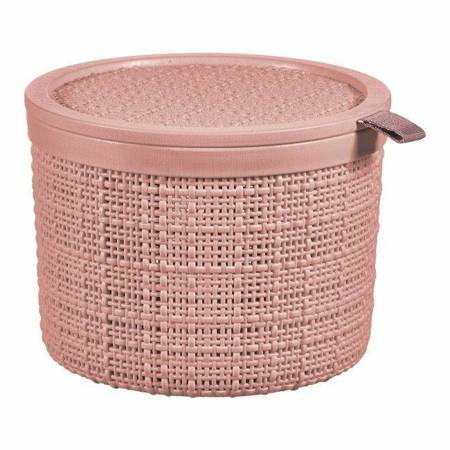 CURVER KOSZYK OKRĄGŁY Z PRZYKRYWKĄ 2L  /PUDROWY RÓŻ