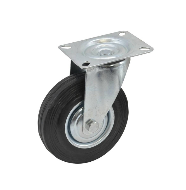 AWTOOLS KOŁO SKRĘTNE CZARNA GUMA  160mm