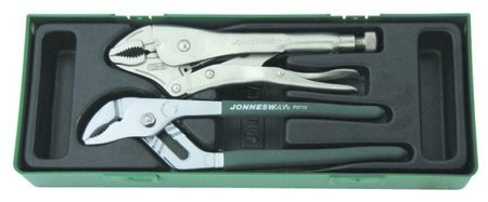 Zestaw szczypiec nastawnych i Morsa we wkładce narzędziowej Jonnesway P2710SP